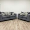 110 - Steel Sofa & Loveseat