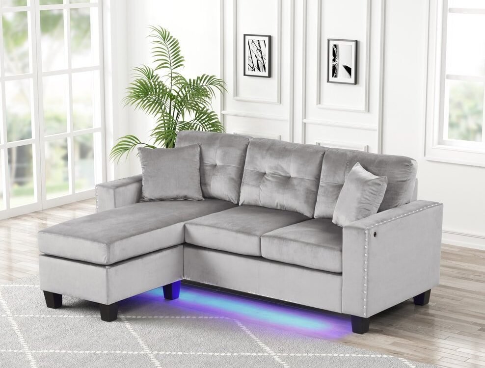 Messi Grey - Reversible Sectional