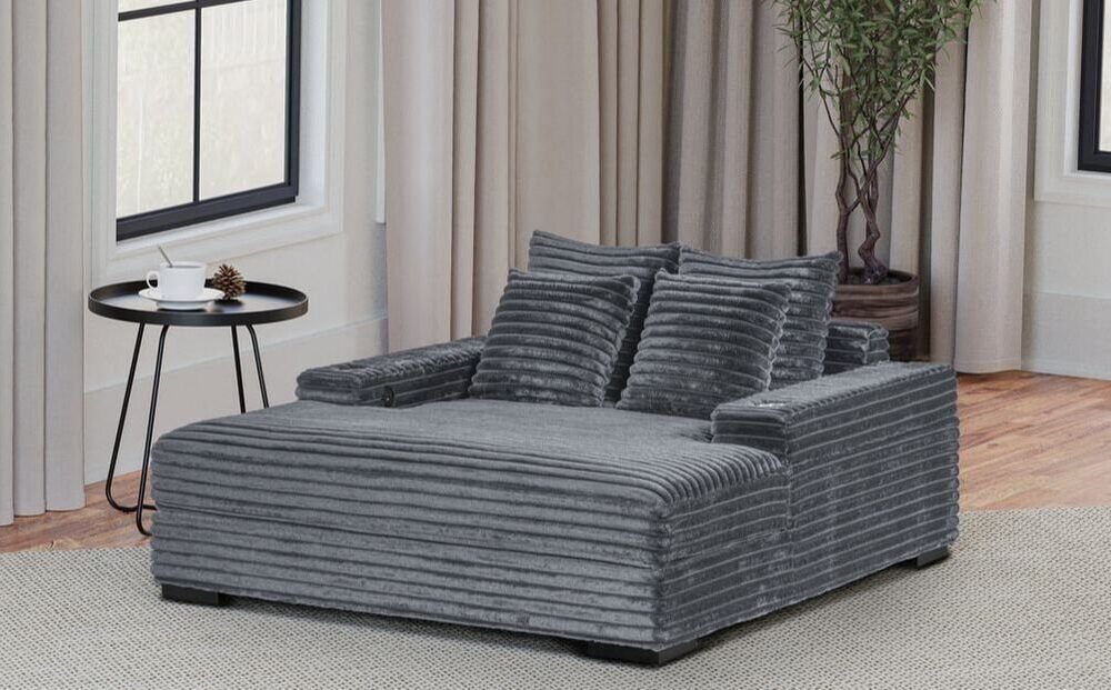 Happy Homes 3800 Charcoal Chaise Lounge