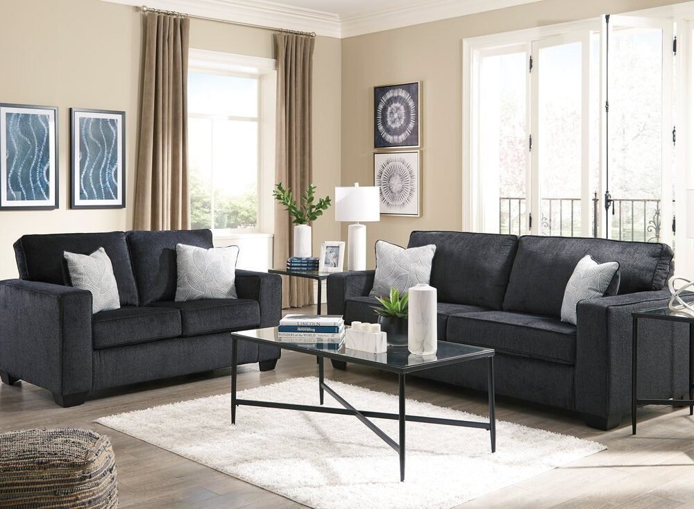 Ashley 872-13 Slate - Sofa & Loveseat Set