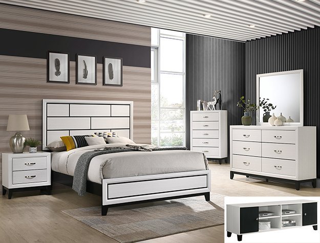 SETB4610 AKERSON CHALK BEDROOM GROUP