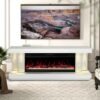 a91-1_orig.jpeg A91 TV STAND W/FIREPLACE (WHITE)