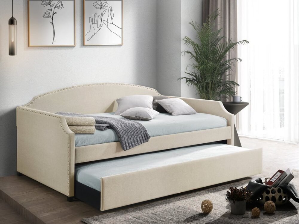 Amanda Beige - Daybed with Trundle