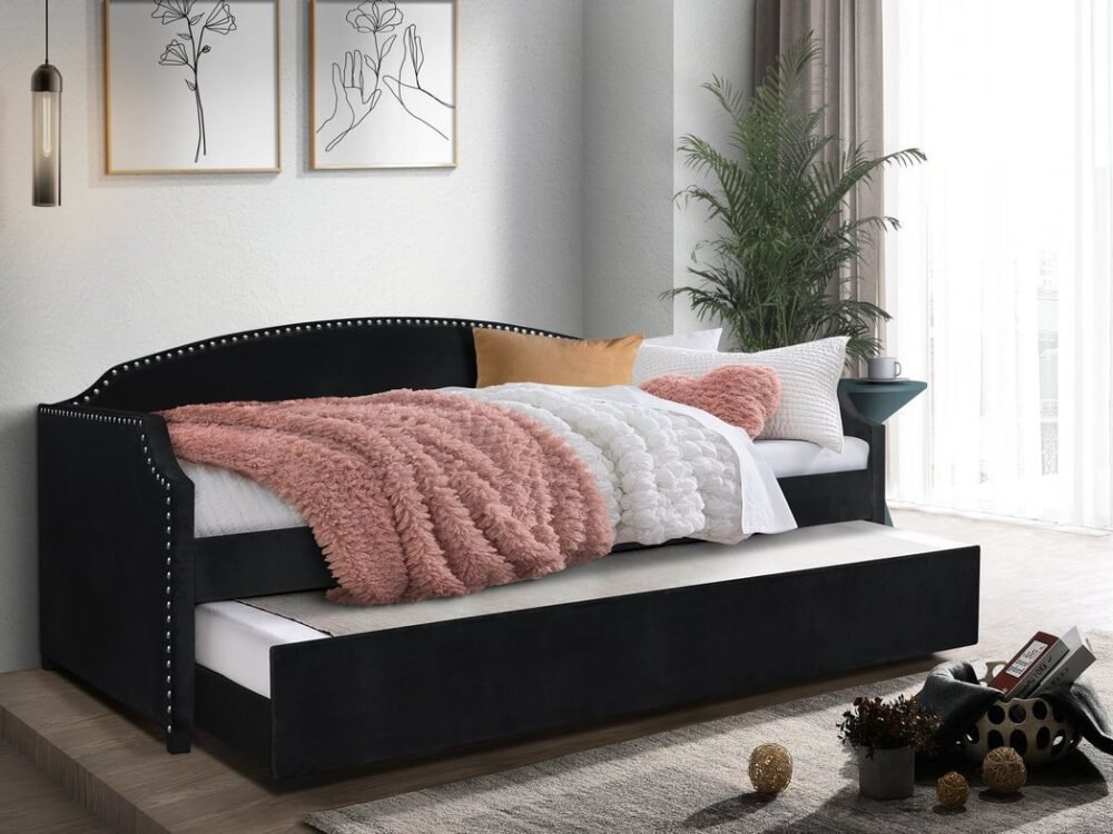 Amanda Black - Daybed with Trundle