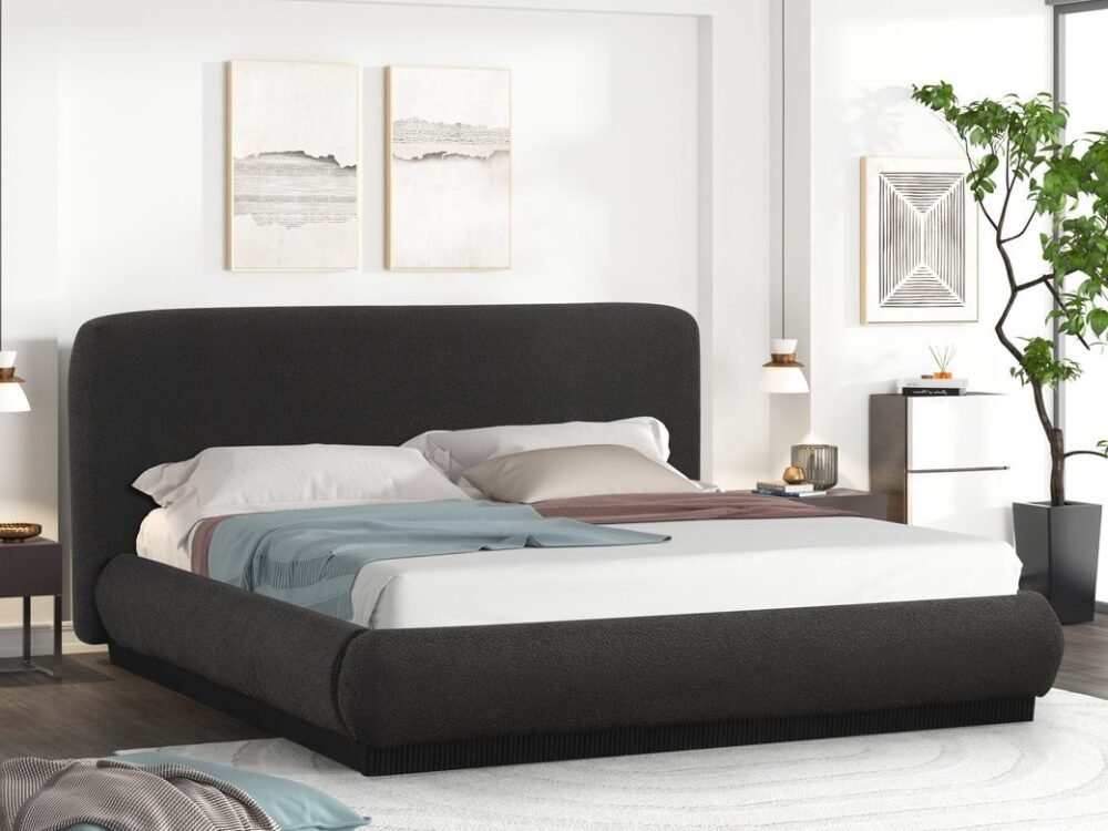 Annie Black Platform Bed - Queen, King