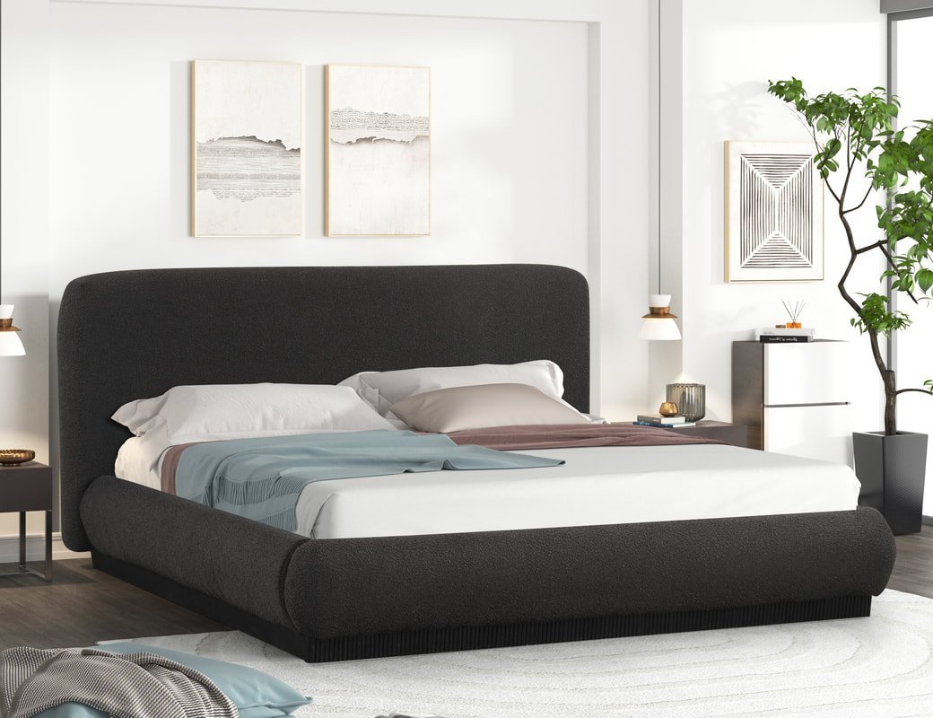 Annie Black Platform Bed - Queen, King