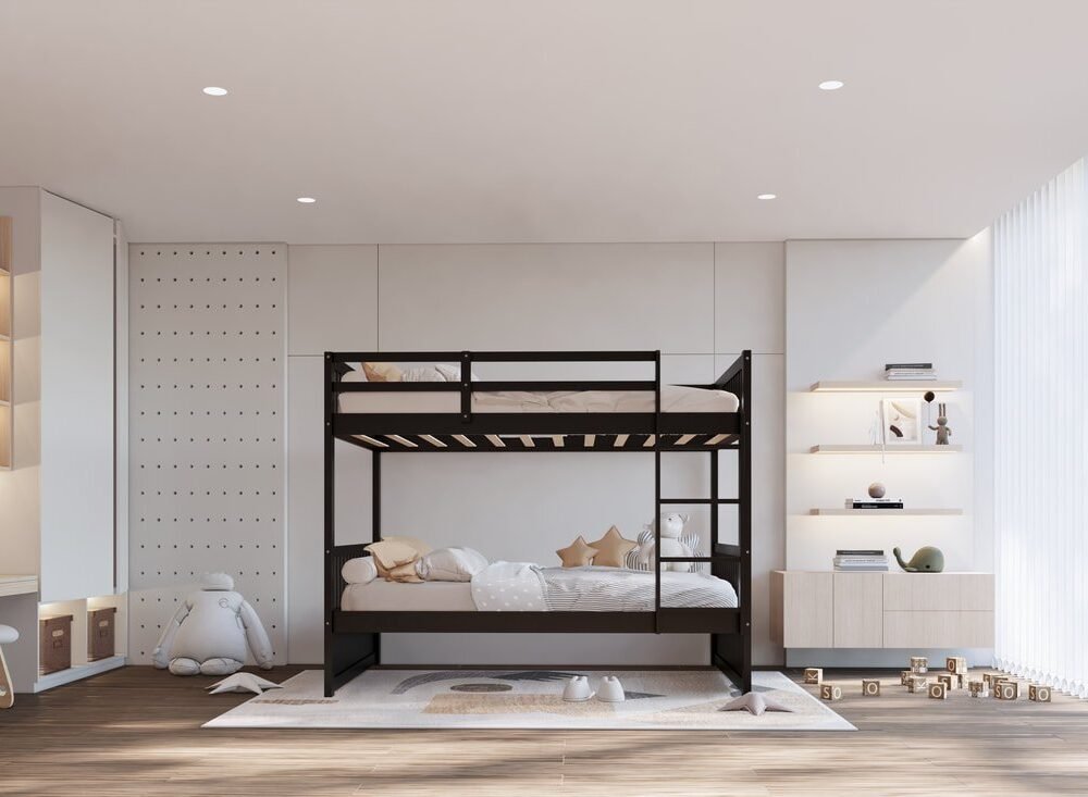 BB12 Twin/Twin Bunk Bed Black