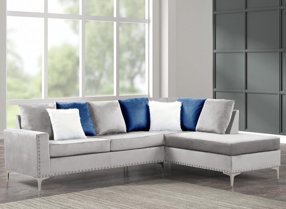 Cindy2 - Silver Reversible Sectional