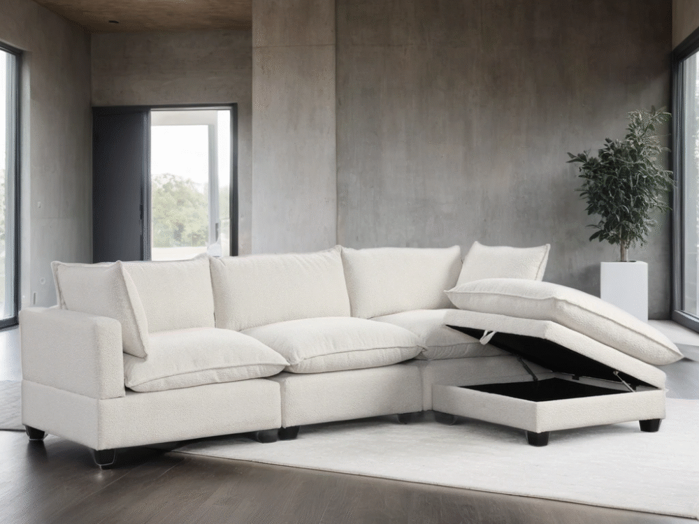 CLOUD2-Boucle Modular Sectional (BOUCLE FABRIC)