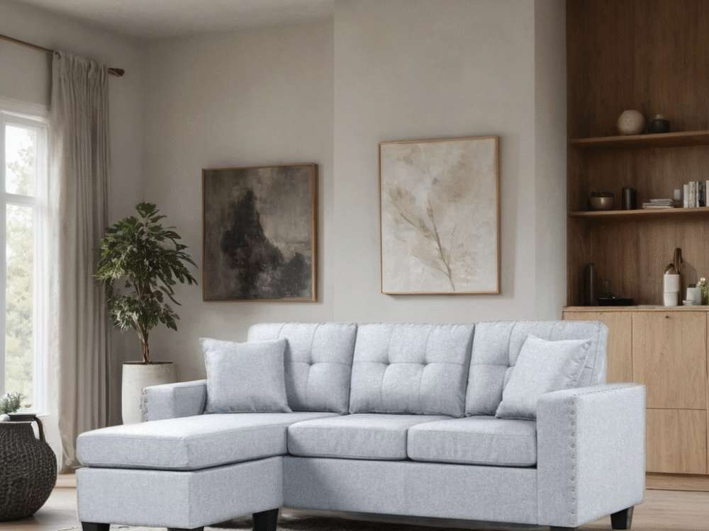 Cris Light Gray - Reversible Sectional