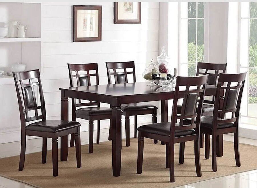 D1020 - Dining Table + 6 Chair Set