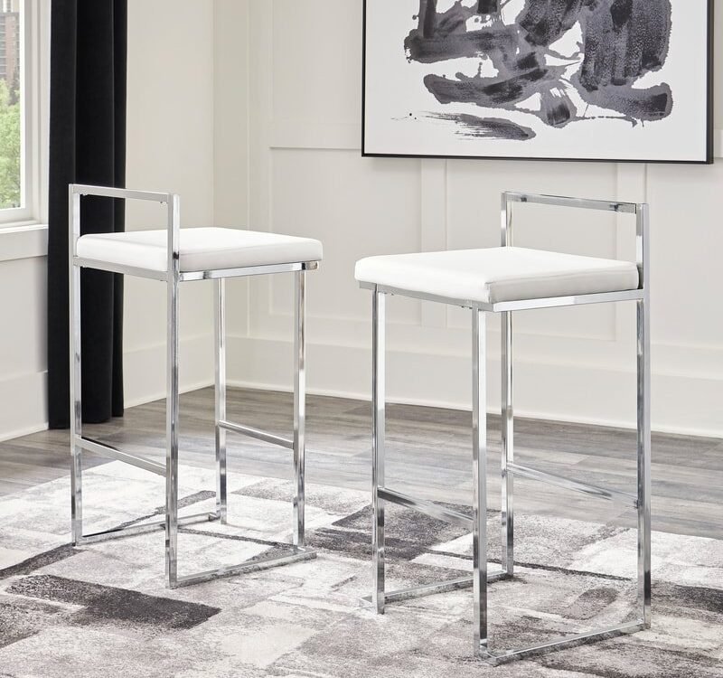 D275-730 White Bar Stool