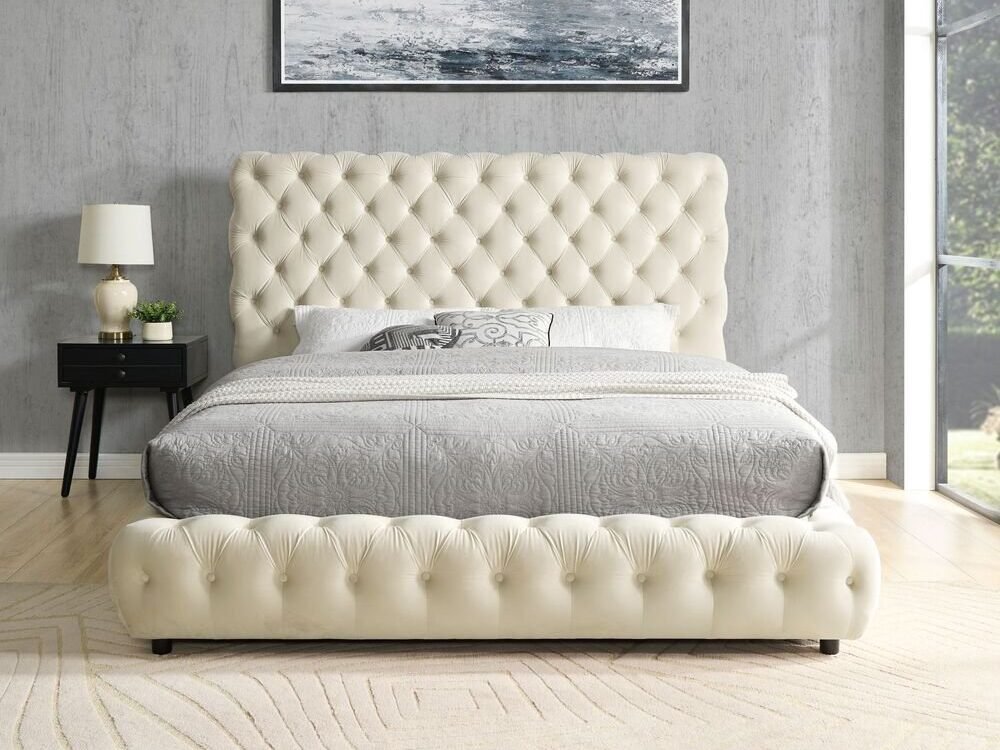 Dream Beige Platform Bed - Queen, King