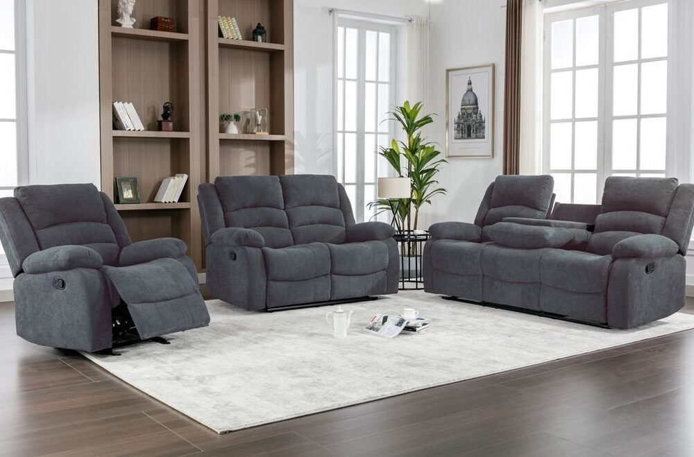 Dynamo2-CHARCOAL 3PC Reclining Set