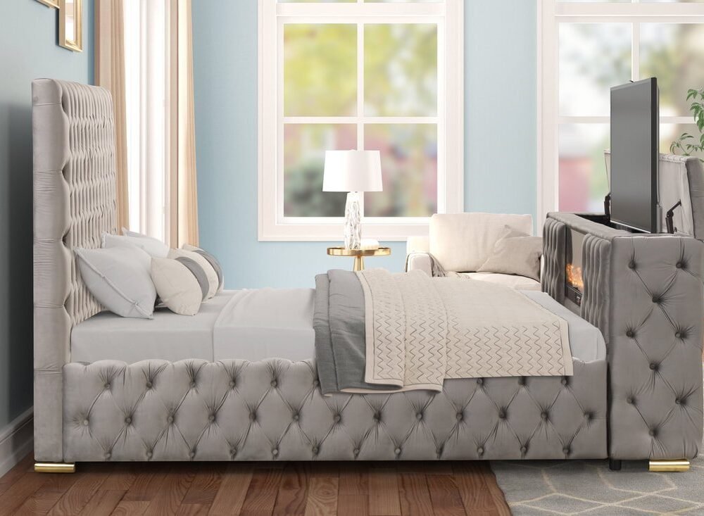 Future Gray Platform Bed - Queen, King