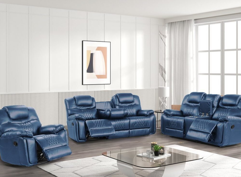 Galveston Blue - 3PC OVERSIZED Reclining Set