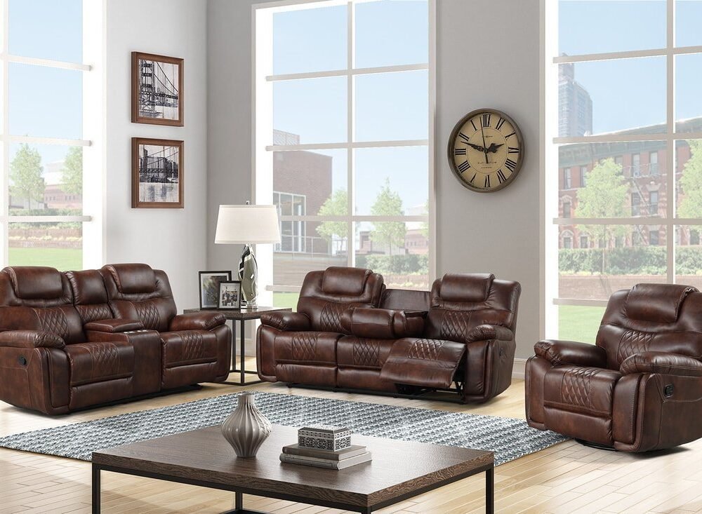 Galveston Brown - 3PC OVERSIZED Reclining Set