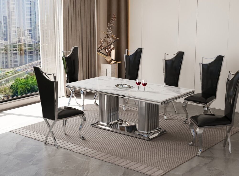 D6062 - Dining Table + 6 Chair Set