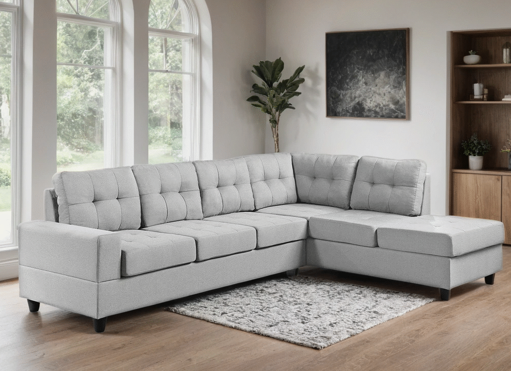 James Light Gray - Reversible Sectional
