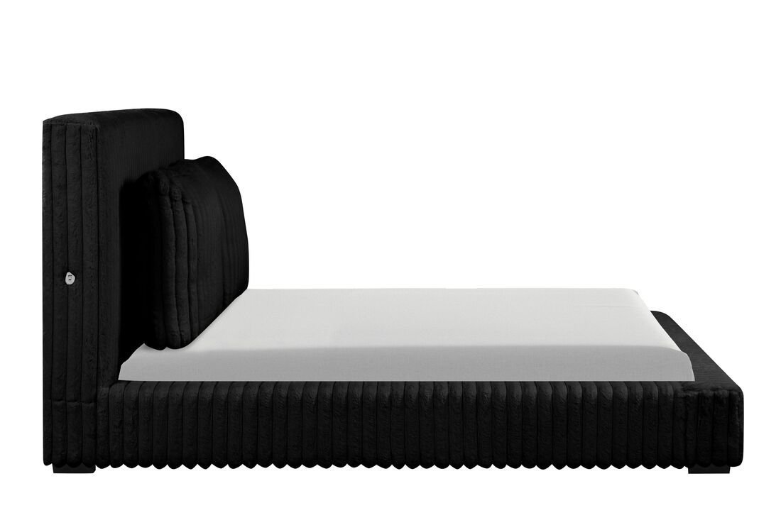 Lauren Black Platform Bed - Queen, King