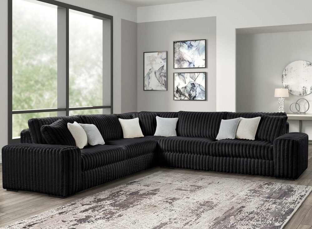 MARSHMALLOW Black OVERSIZED Sectional