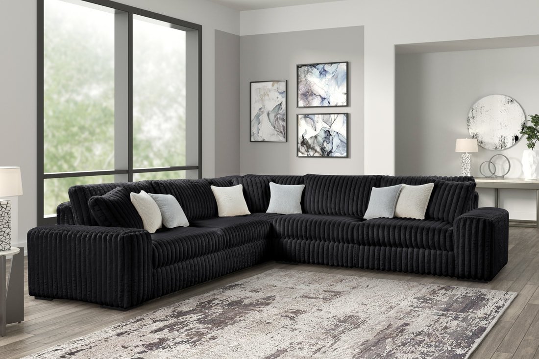 marshmallowblack-1_orig.jpg MARSHMALLOW Black OVERSIZED Sectional