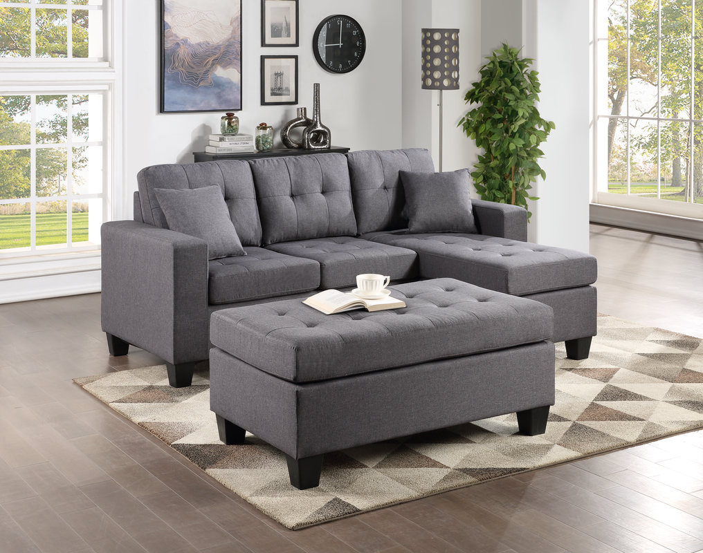 naomi-grey-1_orig.png Naomi Grey Linen - Reversible Sectional & Ottoman