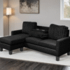 NEYMAR Black - Reversible Sectional