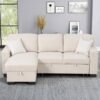 pacific-beige_orig.jpg Pacific Beige Reversible Sectional With Pull-Out Bed