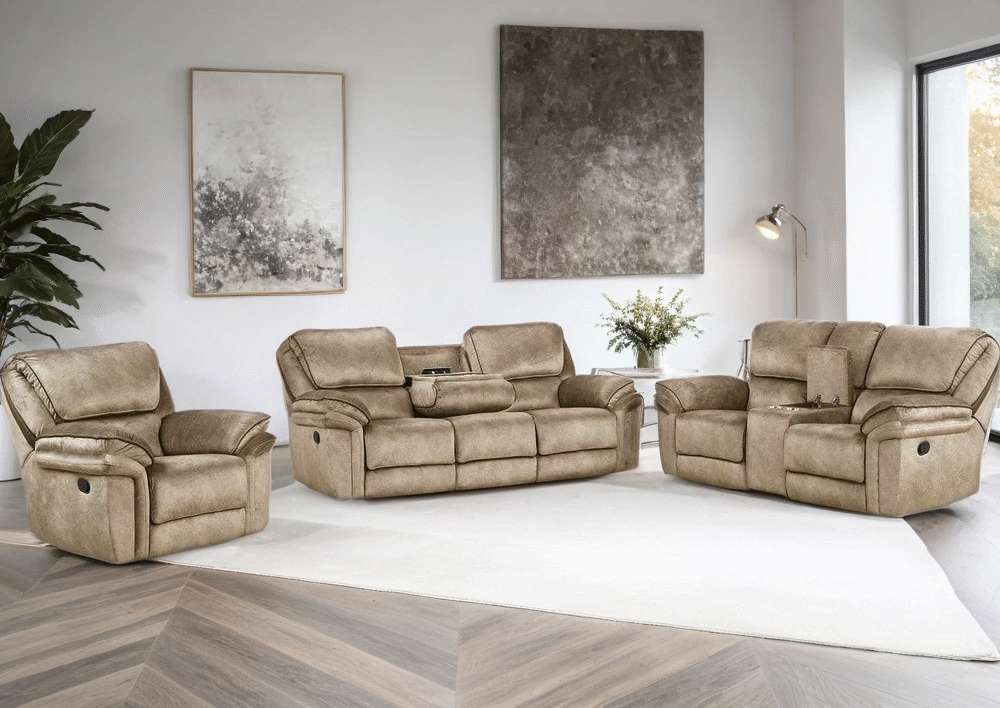 Perry Brown - 3PC OVERSIZED Reclining Set