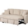 Silvia Beige - Reversible Sectional With Pull-Out Bed