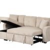 Silvia Beige - Reversible Sectional With Pull-Out Bed
