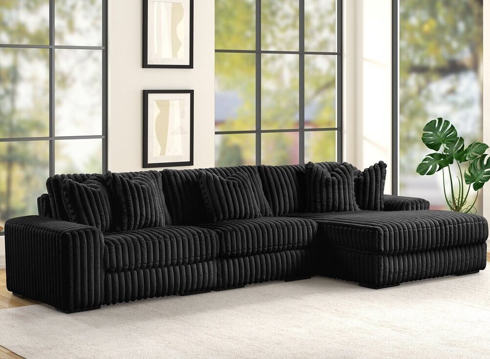 SUNDAY2 BLACK 3PC Sectional