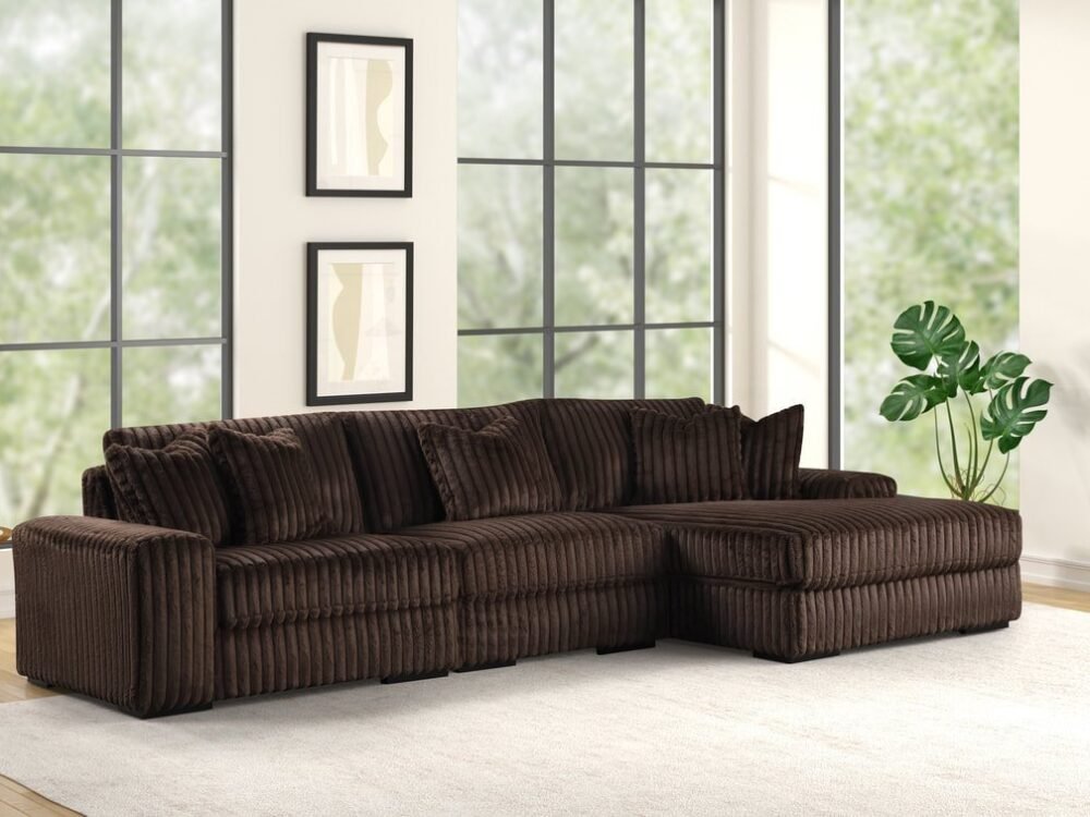 SUNDAY2 CHOCOLATE 3PC Sectional