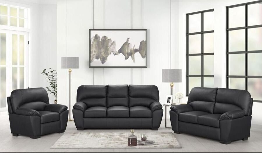 Tiffany Black - 2PC or 3PC Living Room Set