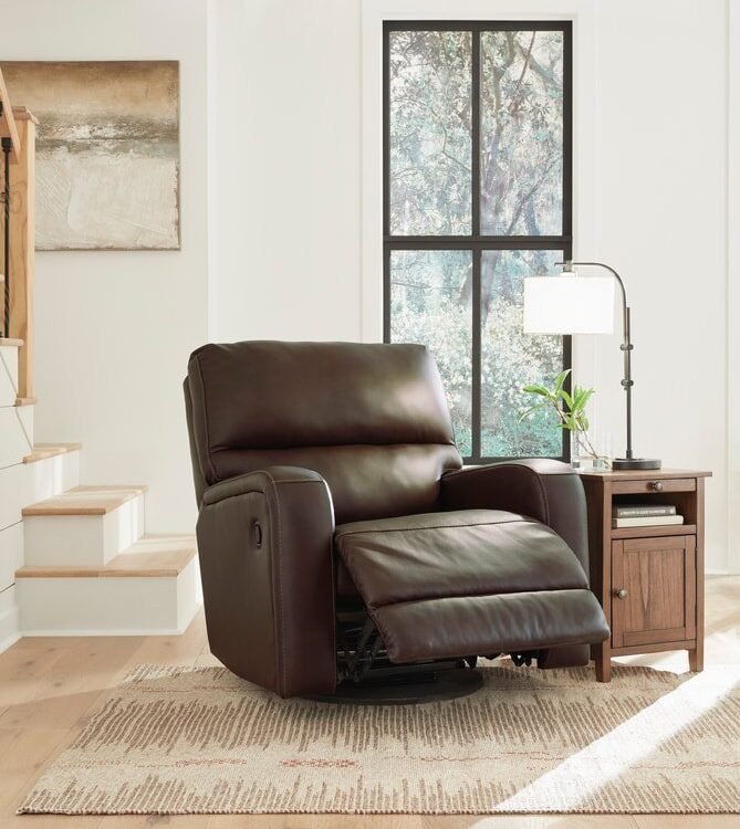 U4480561 - Leather Swivel Glider Recliner