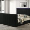 Villa Black Platform Bed - Queen, King