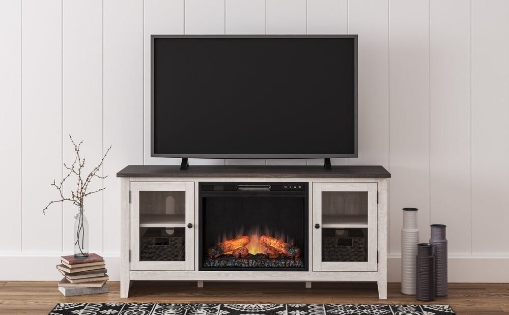 W287-68 TV Stand W/Fireplace 60" L