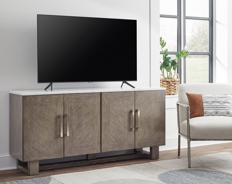 W854-68 TV Stand 68"L (MARBLE TOP)