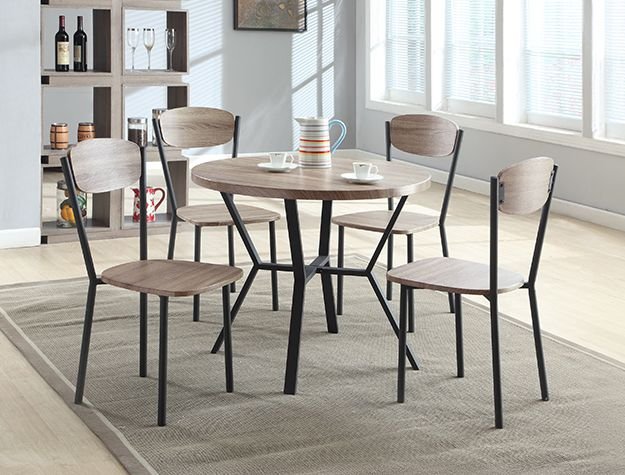 BLAKE 5-PK ROUND DINING SET GREYWAS